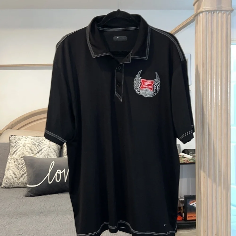 Harley Davidson Miller High Life Promotional Polo Shirt